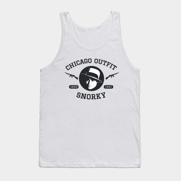 Al Capone 'Snorky' Portrait Logo - Chicago Outfit Tank Top by Boogosh